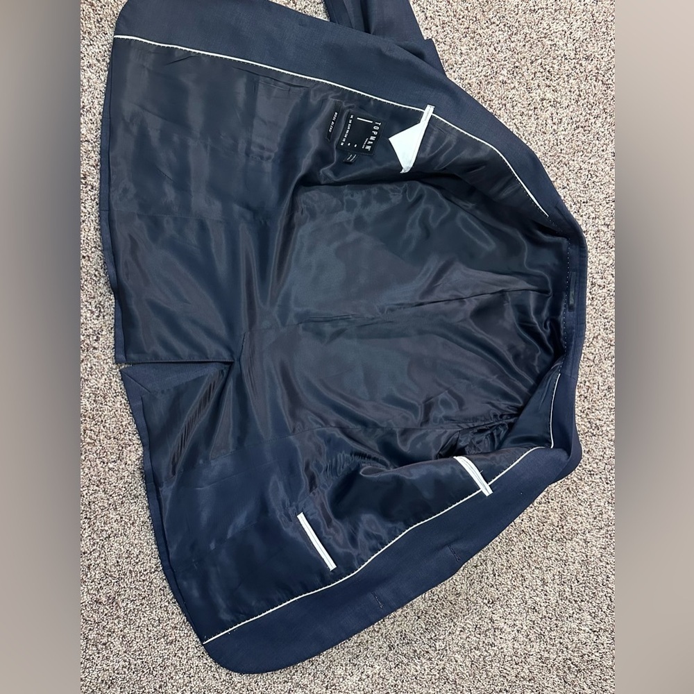 π΄οΈ Topman Grey Wool Blend Suit - Dark Blue Gray (USA 38,) π΄οΈ - Picture 10 of 15